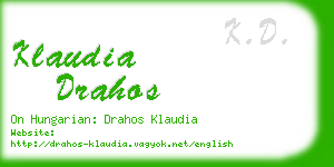 klaudia drahos business card